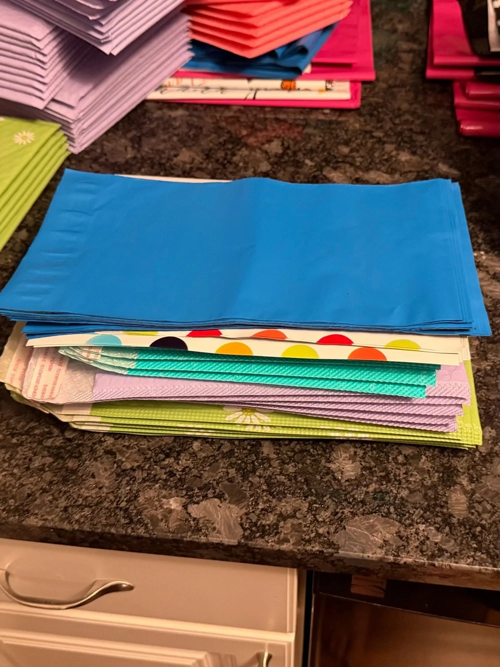 Bundle of 45 Poly Mailer & Bubble Pouch Shipping Supplies Assorted Size & Design